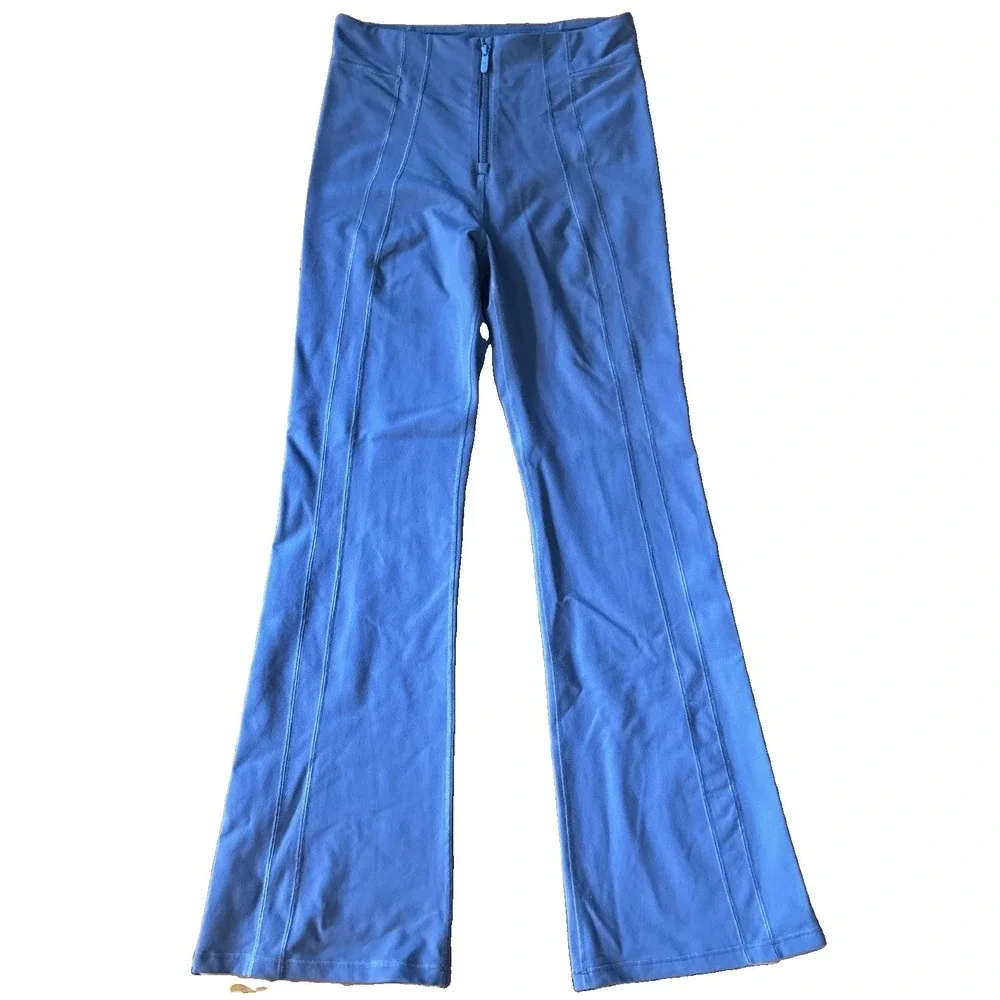 Lululemon Define Zip Front High Rise Flared Pants Sz 8 Leggings 33